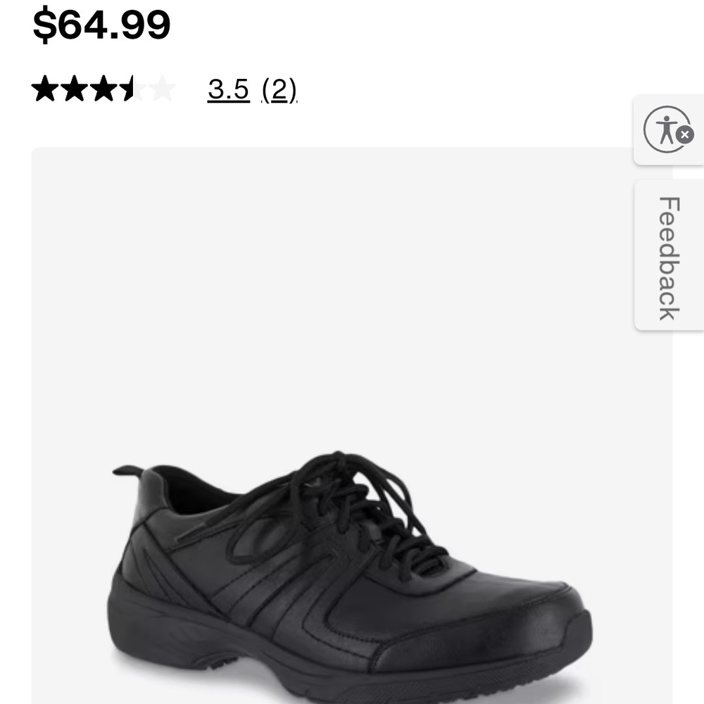 NEW!!!  Easy Street Black Women's Slip Resistant Work Shoes Size 8w